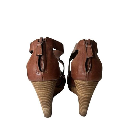 Cole Haan Women’s Dark Brown Leather Air Kimry OT Wedge Platform Shoes Sz 6 - Picture 5 of 7